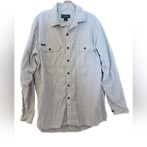 Arborwear Button Down Shirt Khaki/Tan Utility Outdoor Wear Size Large